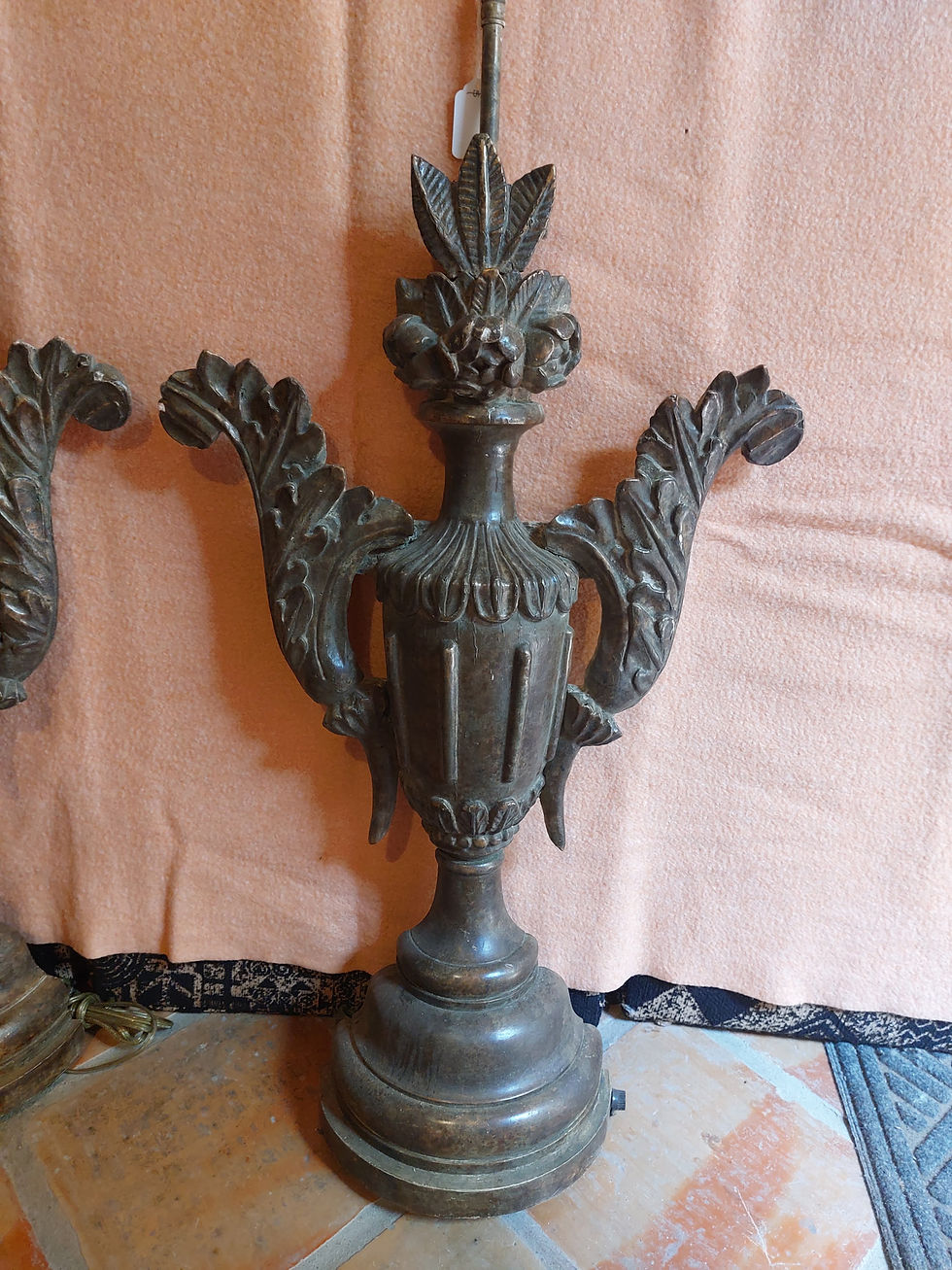 Miniatura: Antique-Wall-Sconces-Hand-Carved-Estofado