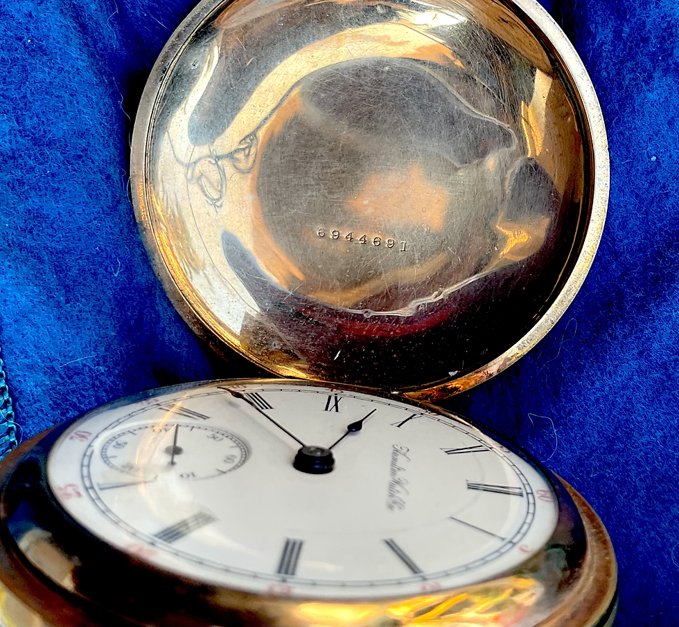 Miniatura: Vintage-Hamilton-14k-G-F-Pocket-Watch-17-Jewels