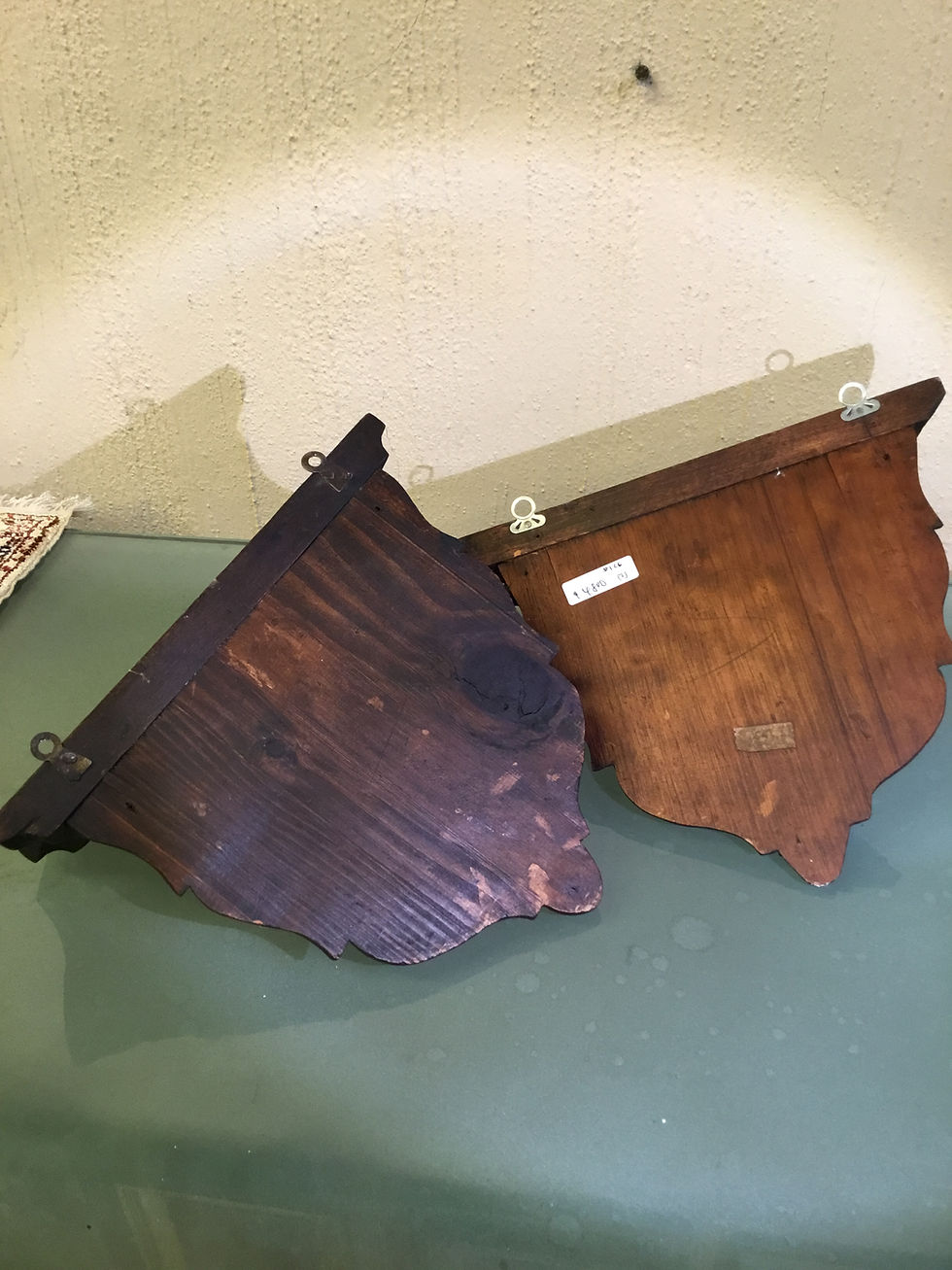 Miniatura: # Pair Vintage Mexican Shelves, 9"  Carved Mahogany