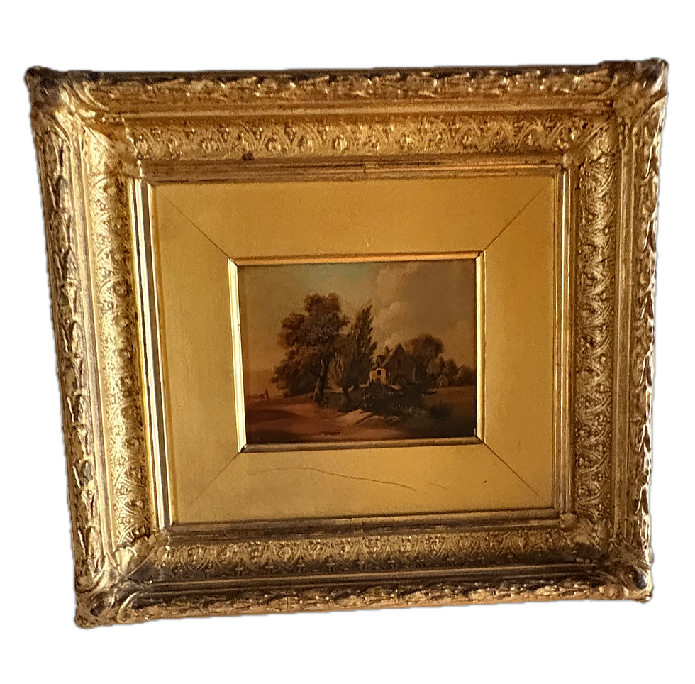 Miniatura: Pair-of-Original-Miniature-Paintings-19th-Century