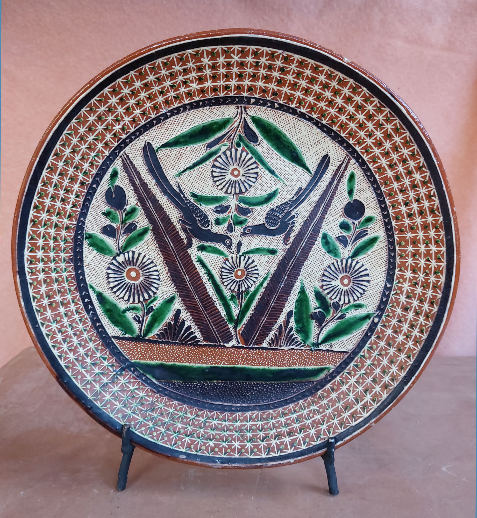 Vintage-Tonala-Petatillo-Plate-signed-P.M.