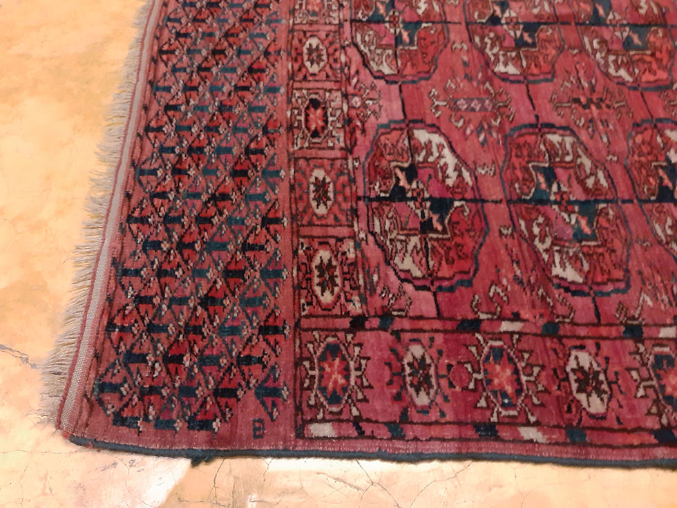 Miniatura: Semi-Antique Turkoman Tekke Alfombra, Ca. 1940, 3 '2 "x 4'