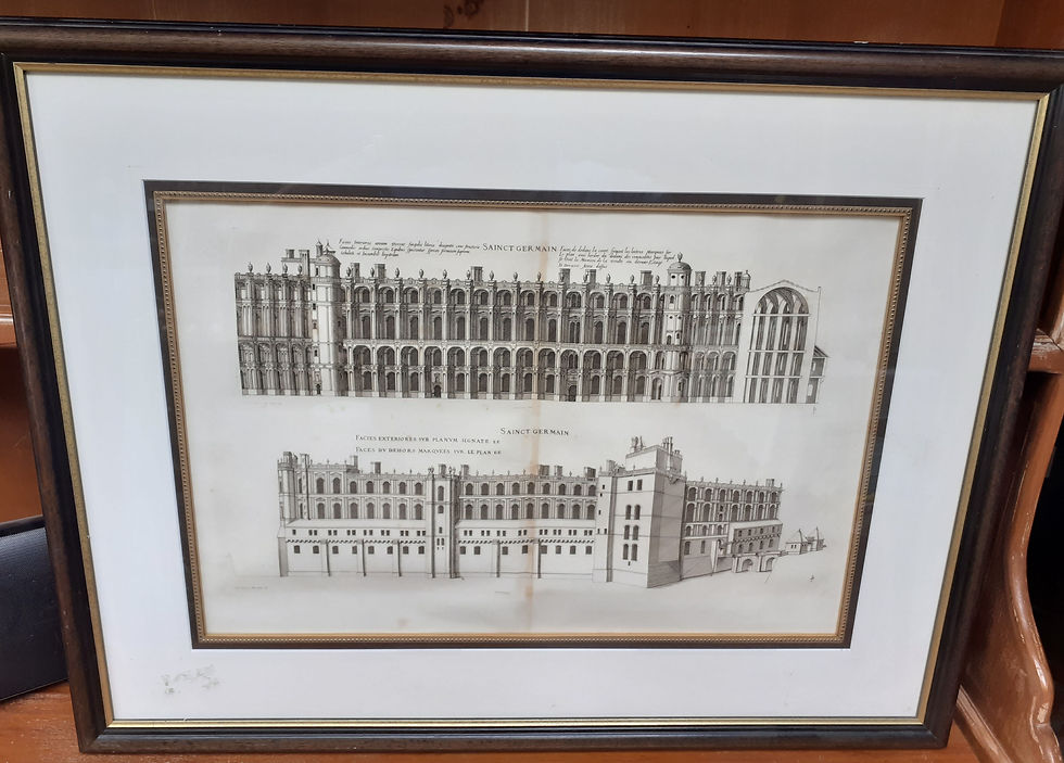 Thumbnail: Set of 8 Framed French Architectural Engravings, 24" by 31"