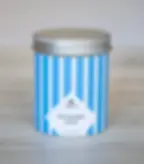 Bougies "Souvenirs d'été" avec rayures bleues et blanches