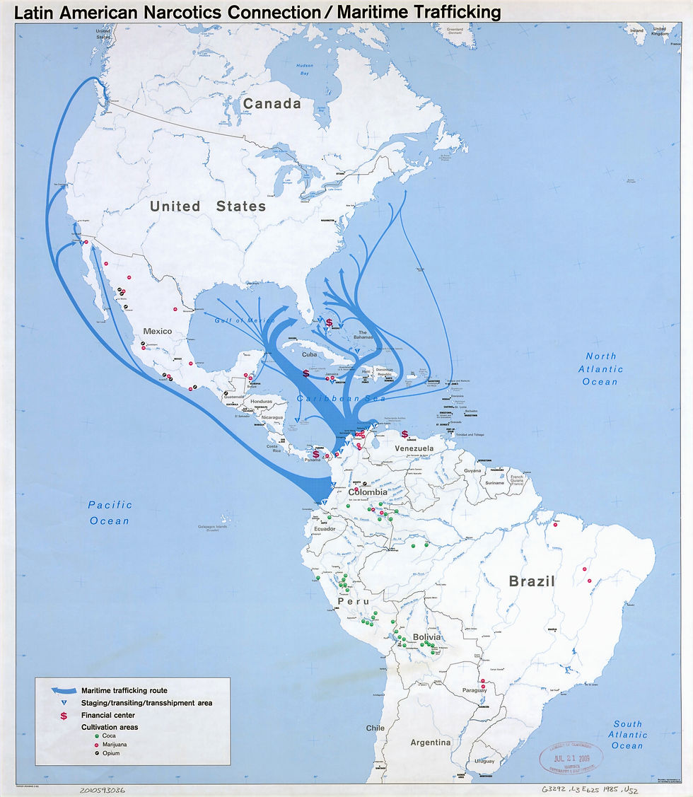ラテンアメリカにおける麻薬取引、海上密売ルート