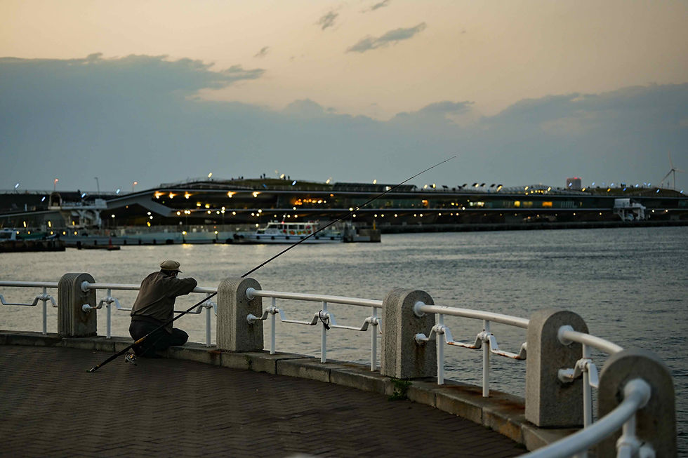 A Fisherman At A Quay In The Early Morning