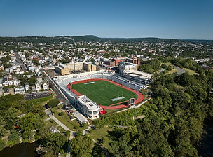 ariel image of the restored stadium and its surrundings