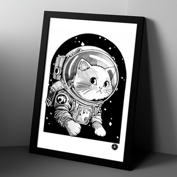 Space Cat Poster @ Mountain Mineral Market