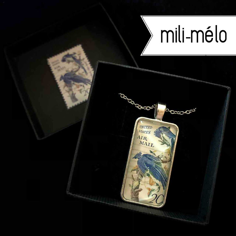 Thumbnail: Bluebirds (1963, USA) Stempel 2: mili-mélo (hoch)