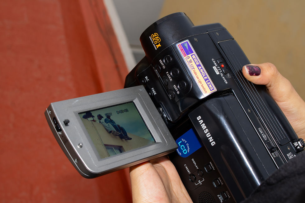 Videocámara vintage utilizada para el rodaje de "Cobarde"