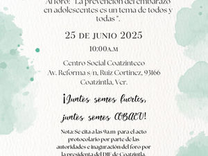 Foro "La prevención del embarazo en la adolescencia es un tema de todos y todas"