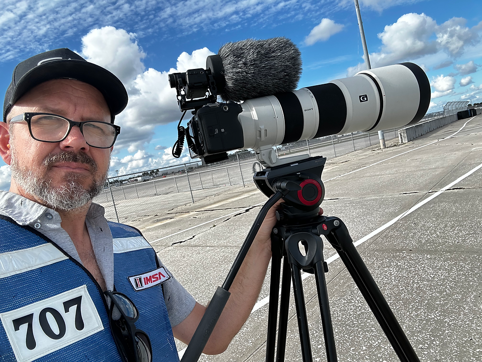 Man uses video & photos to sell your car at the track.
