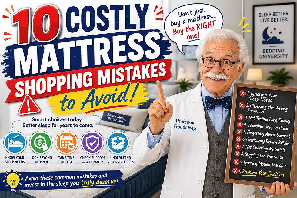 10 Costly Mattress Shoupping Mistakes