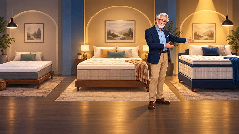Professor Goodsleep personally chooses the tall Elite mattress while keeping Luxe visible as the strong-value alternative.