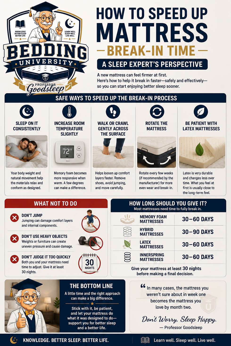 How to Speed Up the Mattress Break-In Time