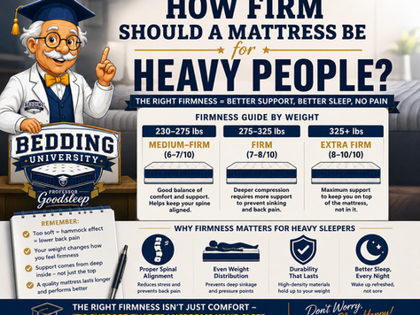 How Firm Should a Mattress Be for Heavy People? The Complete Firmness Guide Based on Weight, Sleeping Position, and Real-World Experience