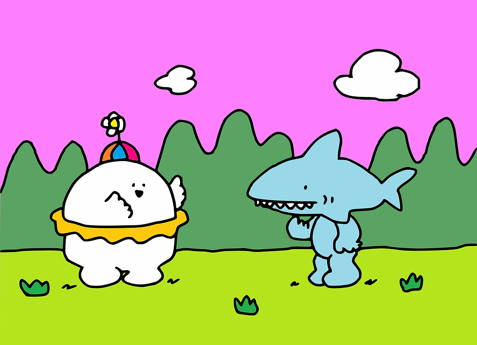 ミトンちゃんとサメくん