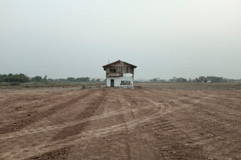 A house to be soon tore down inside That Luang Lake SEZ. Vientiane Capital, Laos. March 2021