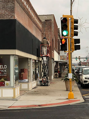 downtown sidewalk