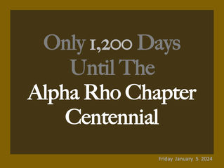 Alpha Rho Chapter Alumni Launch Countdown To Centennial Year In Final Lap Of Ten-Year Strategic Plan