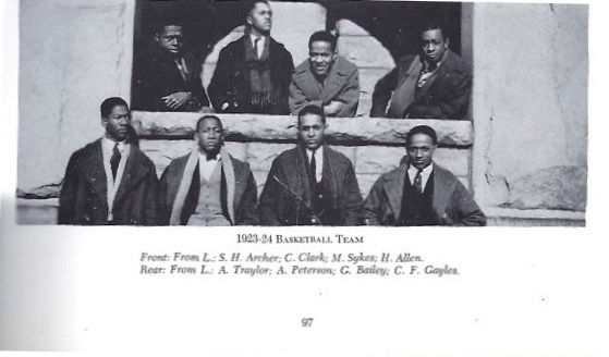 1923-1924 Morehouse Basketball w_ Sykes and G. Bailey
