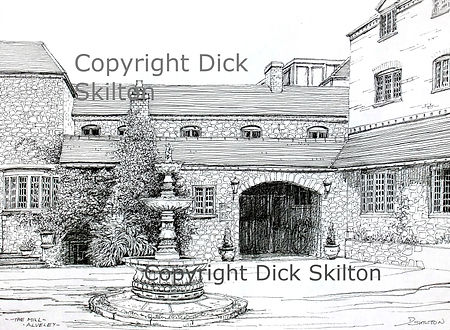 The mill hotel, alveley, wedding invitation, shropshire artist, dick skilton, shoot cards, game cards