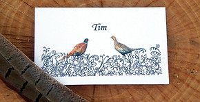 Bespoke shoot wedding stationery, invitations, name place cards, table planner, shoot cards, shooting cards, game cards