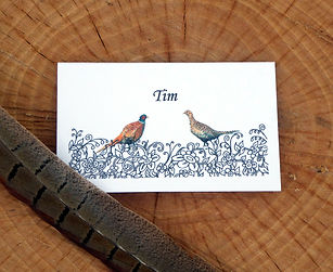 Bespoke shoot wedding stationery, invitations, name place cards, table planner, shoot cards, shooting cards, game cards