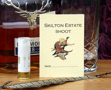 bespoke,personalised, shoot cards, shooting cards, game, bag, drives, quarry, pheasant, duck, partridge, grouse
