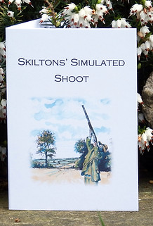 simulated shoot card, clay pigeon shoot card, bespoke game card