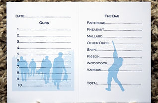 shoot card personalised watermark pheasant partridge game shooting