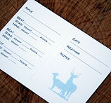 Bespoke, personalised, shoot cards, shooting cards, pheasant, duck, partridge, guns, game, quarry, bag, game cards