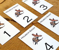 weatherproof peg card, pheasant shoot peg card, peg sign