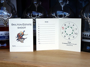 shoot cards, pheasant cards, shoot stationery, partridge, duck, grouse, pigeon, woodcock, game cards