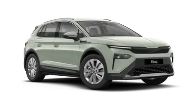 hellgrüner Kompakt SUV von vorne seitlich