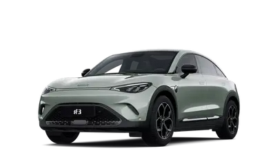 hellgrünes Auto von schräg vorne 
