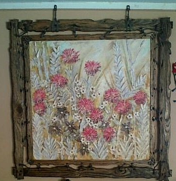 Rustic flowers painting