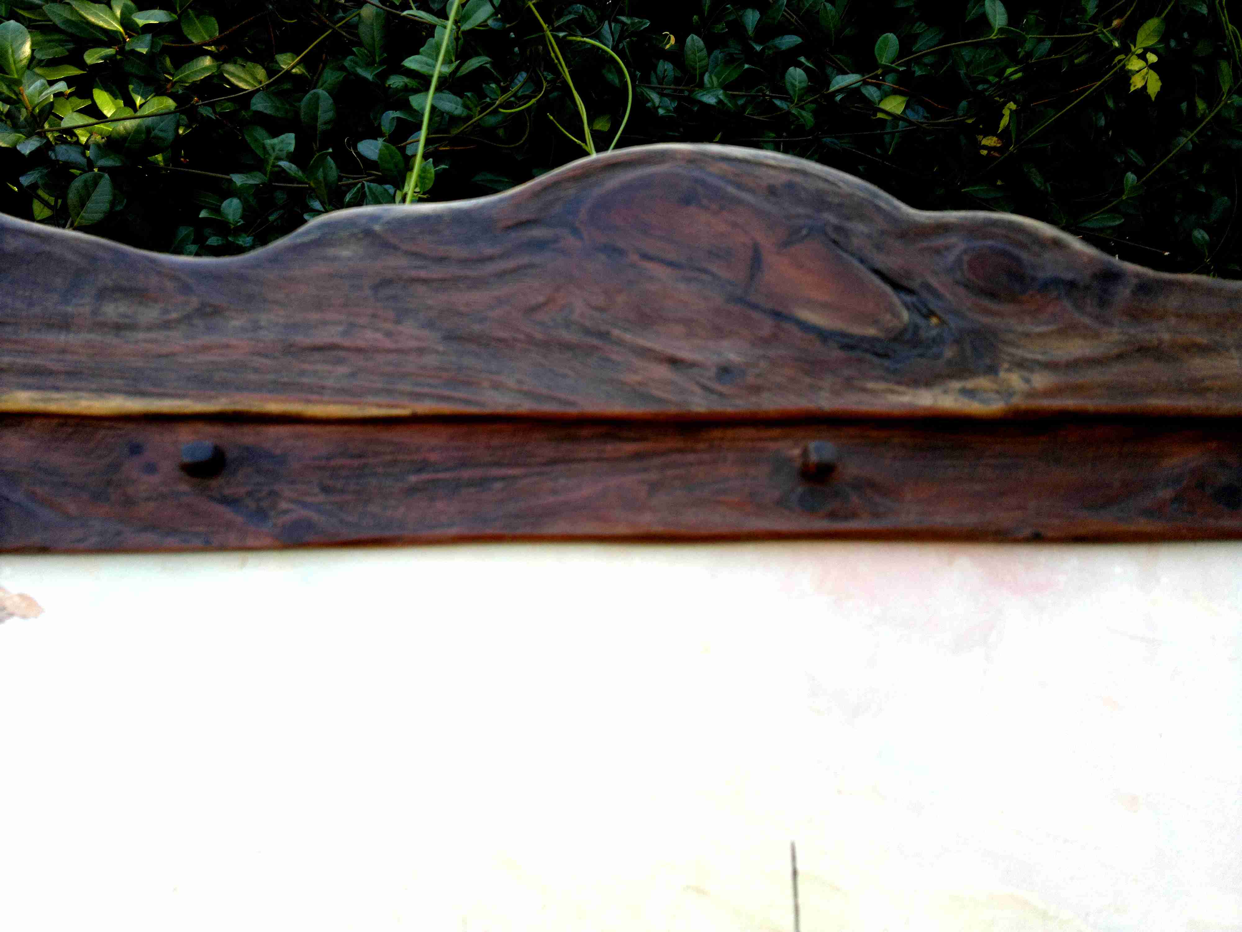 Oil painting with hand carved cedar