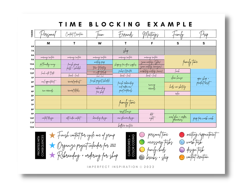 Time Blocking Technique - Scheduling Blocks of Time for Tasks
