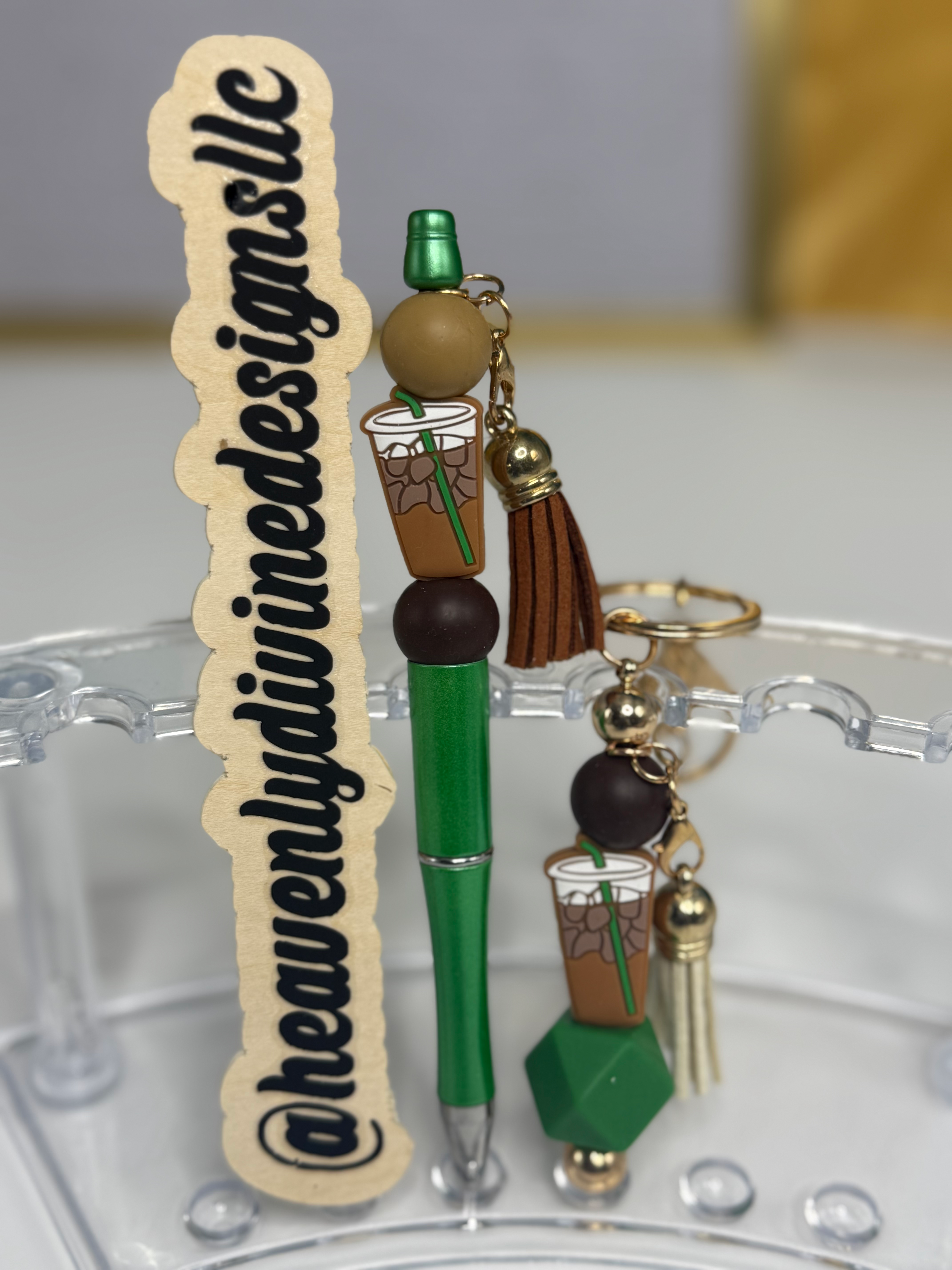 I Love Coffee Pen & Keychain Set