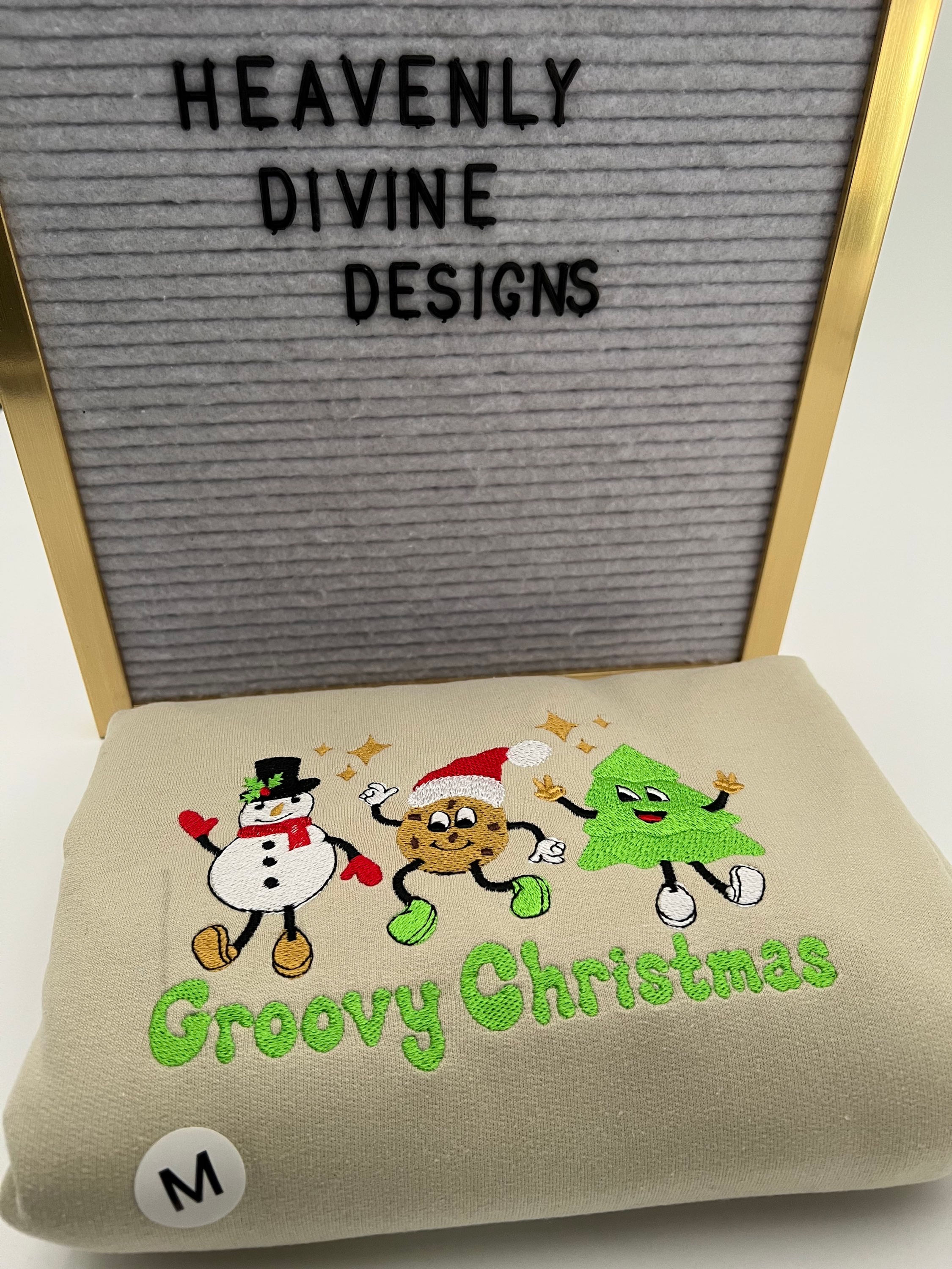 “Groovy Christmas” Crew Sweater