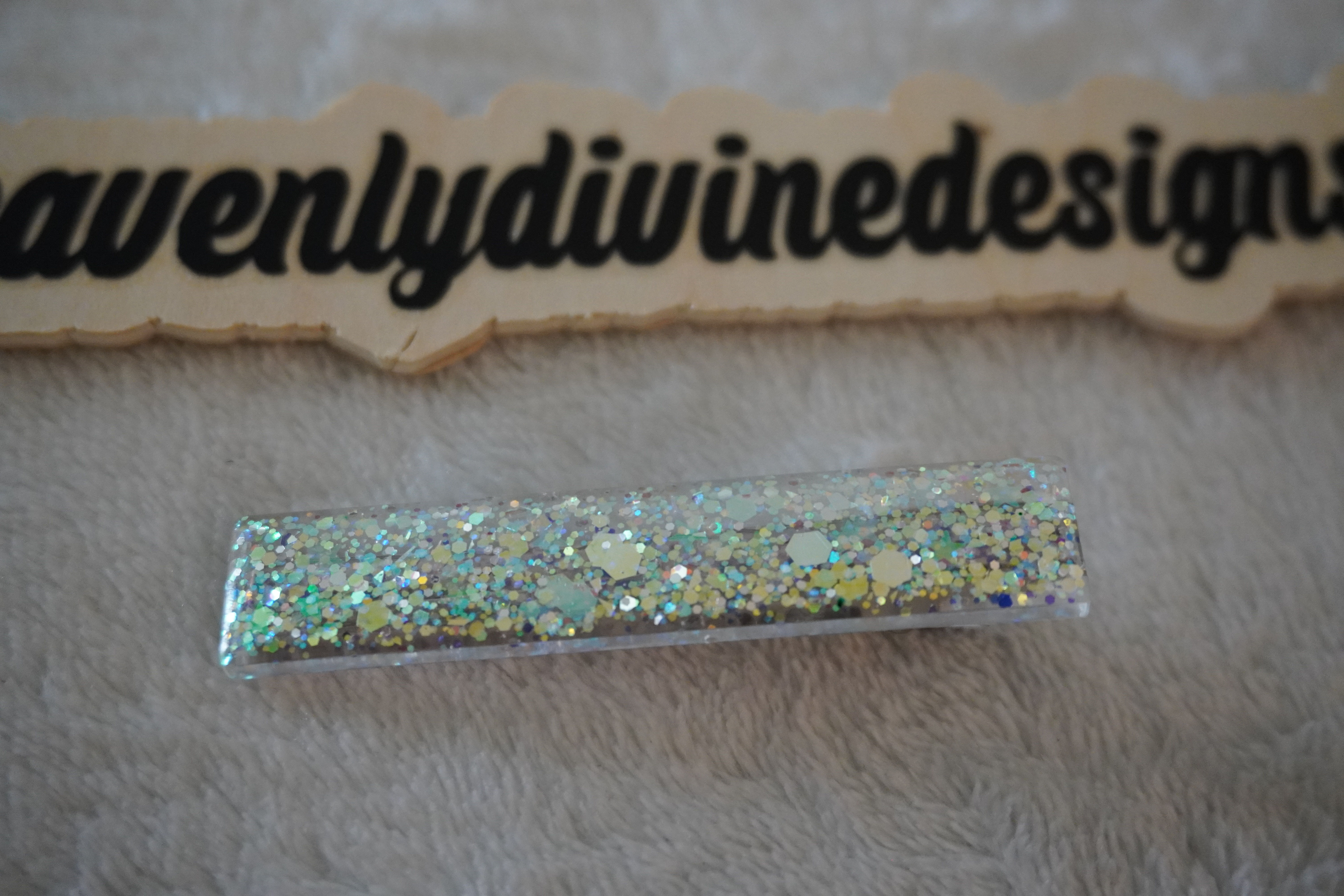 "Glittered" Hair Clips