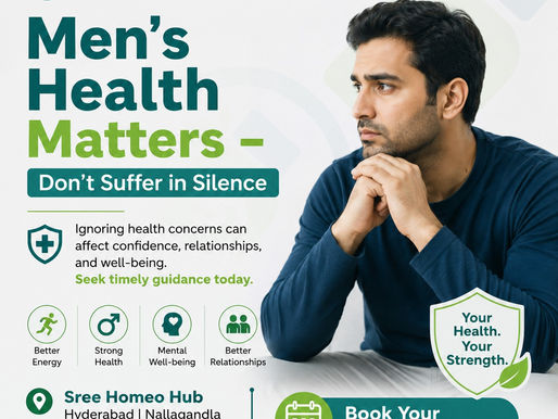 Men's health awareness consultation at Sree Homeo Hub Hyderabad with experienced homeopathy doctors