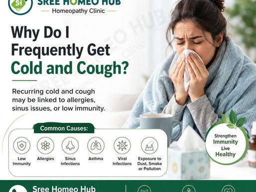 Best homeopathy treatment for frequent cold and cough at Sree Homeo Hub Hyderabad