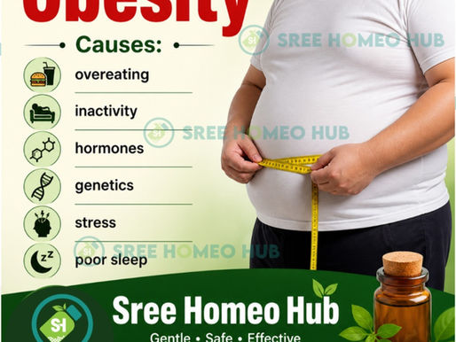 "Doctor providing obesity treatment consultation with healthy diet plan and weight management guidance at Sree Homeo Hub Homeopathy Clinic Hyderabad"