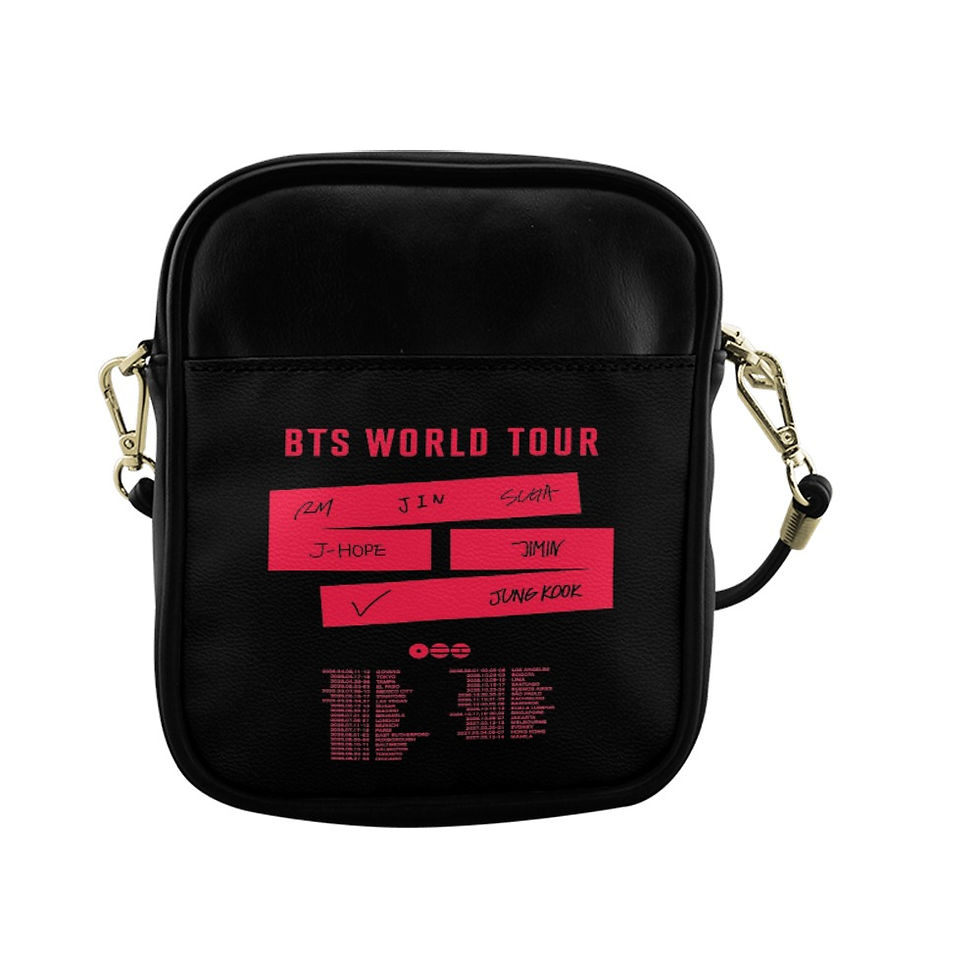 Black sling bag BTS comeback 2026