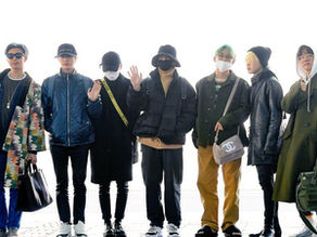 Bangtan Seonyeondan k-pop group BTS traveling 