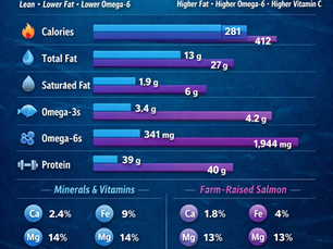 Wild Salmon vs. Farmed Salmon: Insightful Nutritional Comparison When Purchasing Salmon