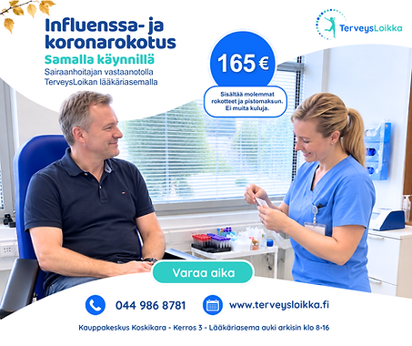 Influenssa- ja koronarokote valkeakoski