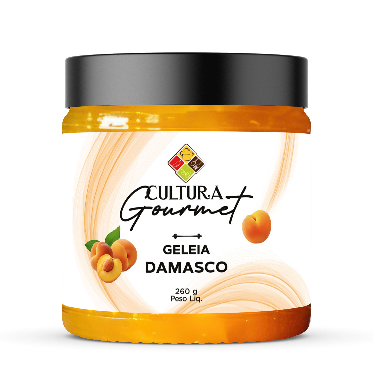 Geleia de Damasco Artesanal Gourmet (Pote de Vidro)